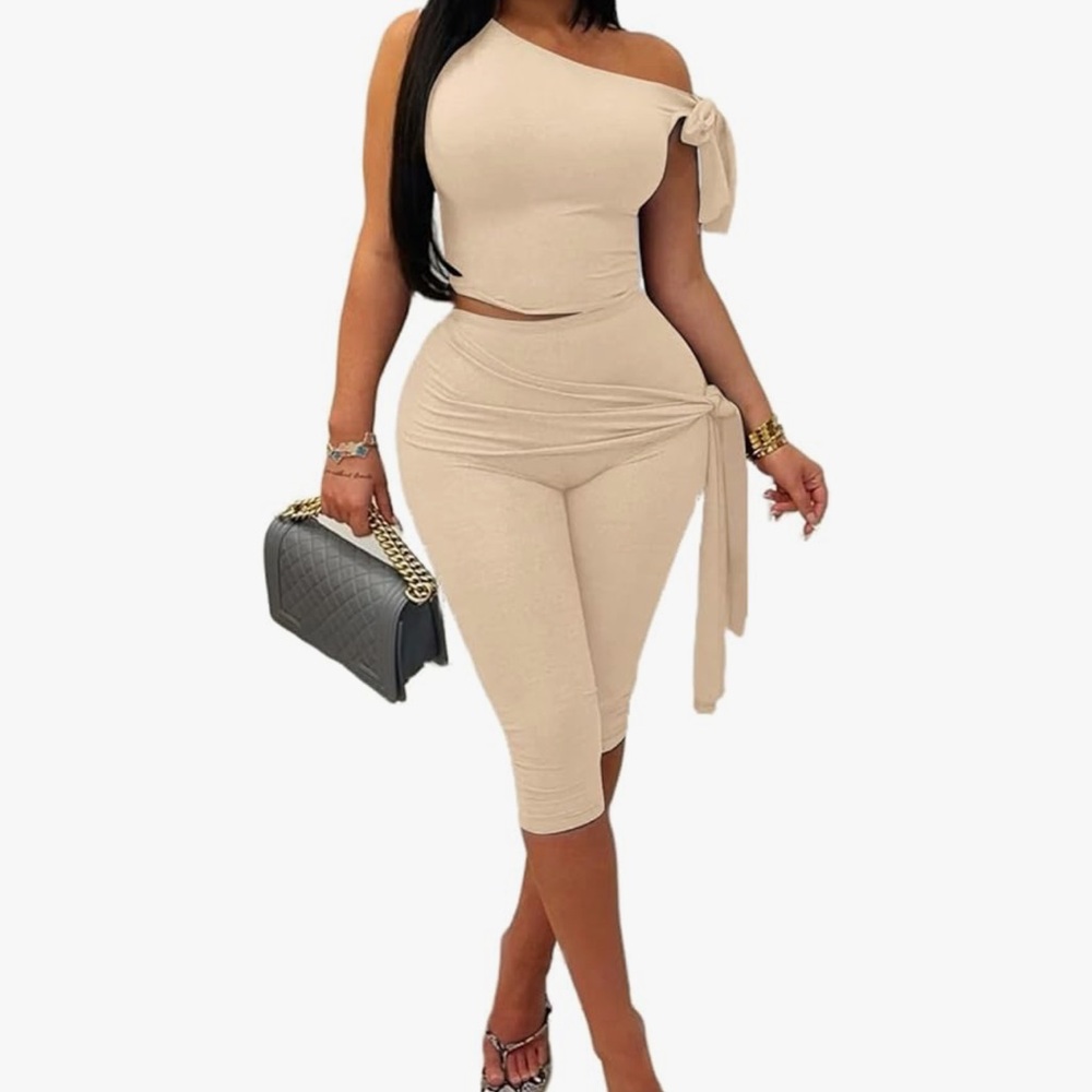 Elegant Cream One-Shoulder Jumpsuit